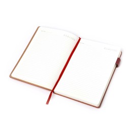 Бизнес блокнот А5 "Freya" с клапаном и карманом для визиток, твердая обложка, 128 листов, красный и (Р)