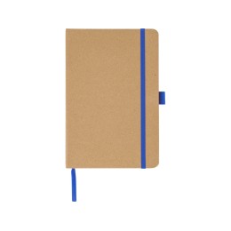 Блокнот A5 "Sevilia Color", твердая обложка из крафта, 80 листов, цветной срез и форзац, натуральный/синий