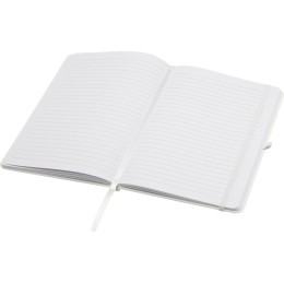 Teak блокнот А5 из переработан. материала в твердой обложке с линован. страницами - Белый