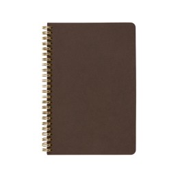 Бизнес тетрадь на гребне А5 "Pragmatic", 60 листов в клетку, темно-коричневый