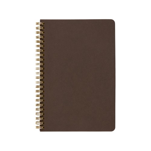 Бизнес тетрадь на гребне А5 "Pragmatic", 60 листов в клетку, темно-коричневый
