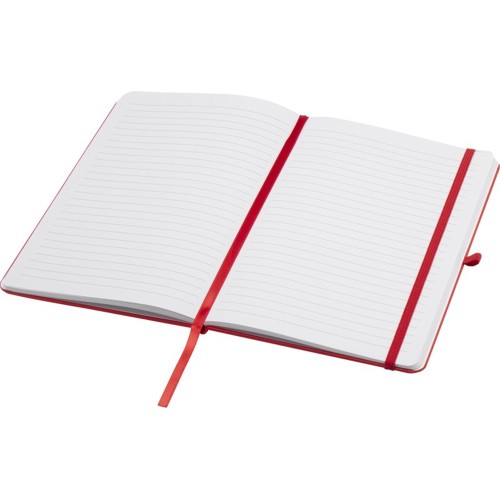 Teak блокнот А5 из переработан. материала в твердой обложке с линован. страницами - Красный