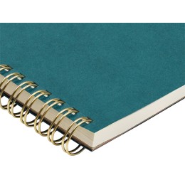 Бизнес тетрадь на гребне А5 "Pragmatic", 60 листов в клетку, карибский синий