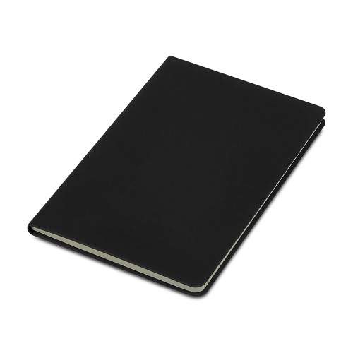 Блокнот в твердой обложке A5 «Виспи» в клетку, черный