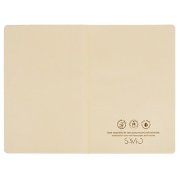 Блокнот А5 из переработанного тростника и RPET "Adiantum", 80 листов, гибкая обложка, зеленое яблоко