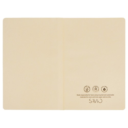 Блокнот А5 из переработанного тростника и RPET "Adiantum", 80 листов, гибкая обложка, зеленое яблоко