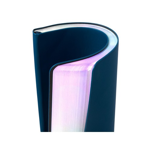 Блокнот А5 в гибкой обложке "Fellini" с голографическим срезом, темно-синий