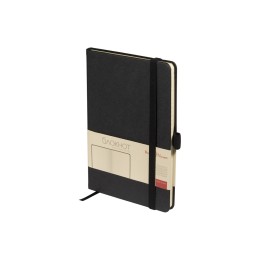 Блокнот А5  "City" на резинке, черный