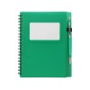 Блокнот "Контакт" с ручкой, зеленый