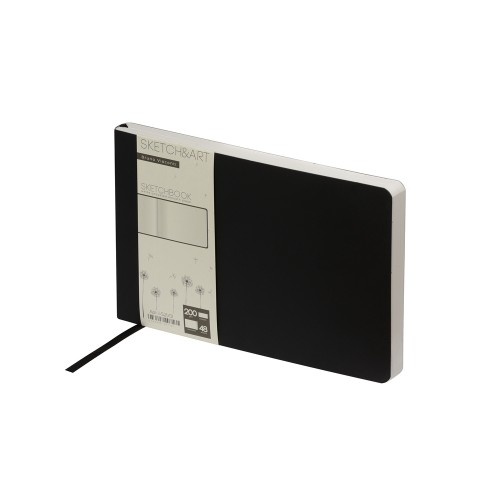 Скетчбук "Sketch & Art" в мягком переплете 210х140 мм, 48 л. белой бумаги 200 гр., черный