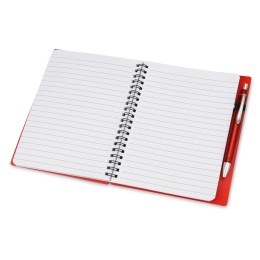 Блокнот "Контакт" с ручкой, красный