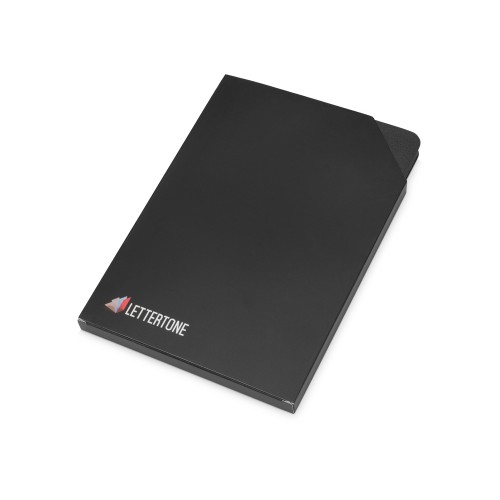 Блокнот «Notepeno» А5 с тонированными линованными страницами, черный