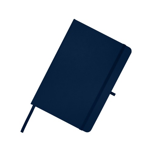 Teak блокнот А5 из переработан. материала в твердой обложке с линован. страницами - Темно - синий
