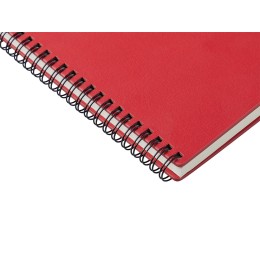 Блокнот А5 "Dante" из искусственной кожи на спирали, темно-красный