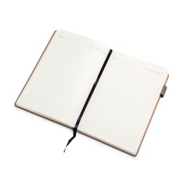 Бизнес блокнот А5 "Freya" с клапаном и карманом для визиток, твердая обложка, 128 листов, черный и свет