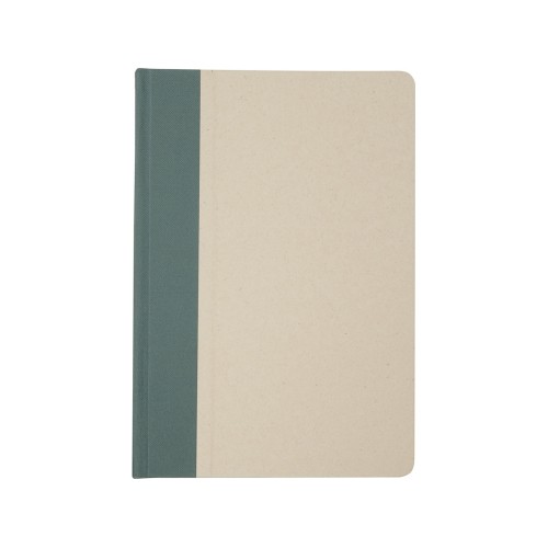 Liliana блокнот формата А5 в твердой обложке из пластика из сахарного тростника - Зеленый яркий