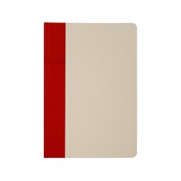 Liliana блокнот формата А5 в твердой обложке из пластика из сахарного тростника - красный кирпичный