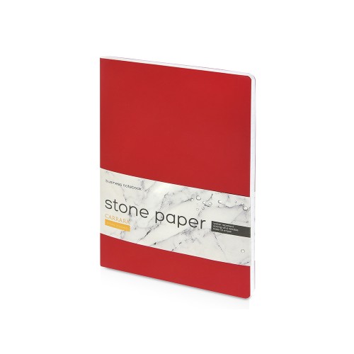 Тетрадь с каменной бумагой А5 "Carrara" 40 л., линейка, бордовый