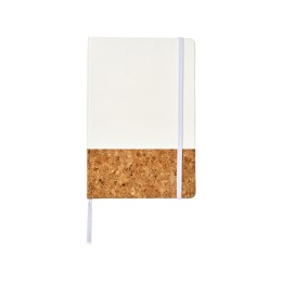 Блокнот Evora формата A5 из пробки и термополиуретана, белый