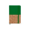 Блокнот А6 "Ирис" с комбинированной обложкой, натуральный/зеленый
