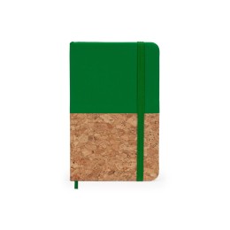 Блокнот А6 "Ирис" с комбинированной обложкой, натуральный/зеленый
