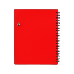 Блокнот "Контакт" с ручкой, красный