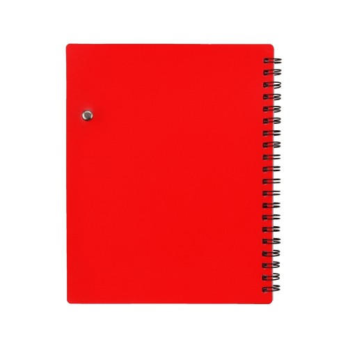 Блокнот "Контакт" с ручкой, красный