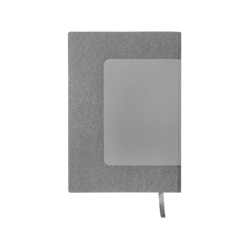 Бизнес блокнот "Supreme" с вставкой из софт-тача, гибкая обложка, 128 листов, серый