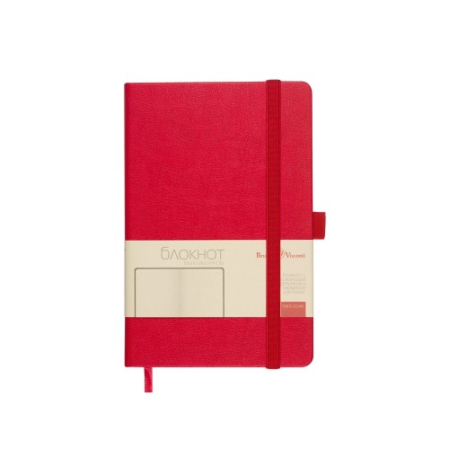 Блокнот А5  "City" на резинке, красный