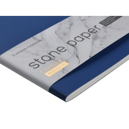Тетрадь с каменной бумагой А5 "Carrara" 40 л., линейка, синий