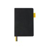 Блокнот А5 "Boston", черный с желтым срезом