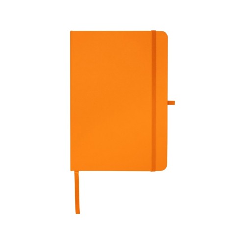 Teak блокнот А5 из переработан. материала в твердой обложке с линован. страницами - Оранжевый
