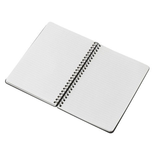 Блокнот А5 "Dante" из искусственной кожи на спирали, темно-серый