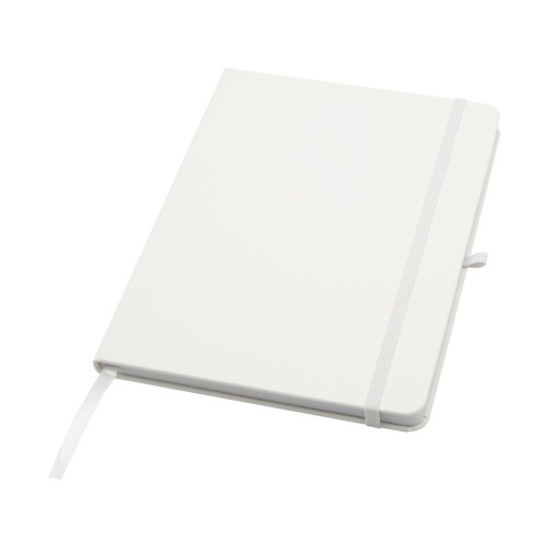 Teak блокнот А5 из переработан. материала в твердой обложке с линован. страницами - Белый