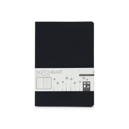 Скетчбук "Sketch & Art" в мягком переплете 147х210 мм, 24 л. белой бумаги 150 г/м2, черный