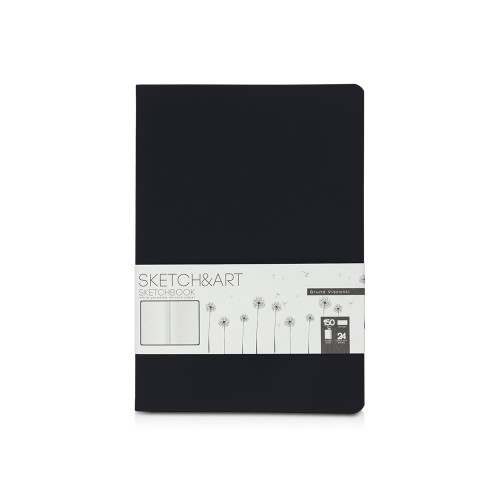Скетчбук "Sketch & Art" в мягком переплете 147х210 мм, 24 л. белой бумаги 150 г/м2, черный