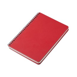 Блокнот А5 "Dante" из искусственной кожи на спирали, темно-красный