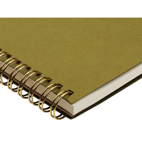 Бизнес тетрадь на гребне А5 "Pragmatic", 60 листов в клетку, зеленый хаки