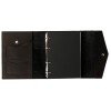 Блокнот кожаный А5 на кольцах, черный
