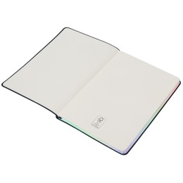 Блокнот А5 в гибкой обложке "Fellini" с голографическим срезом, темно-синий