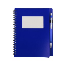 Блокнот "Контакт" с ручкой, синий (Р)