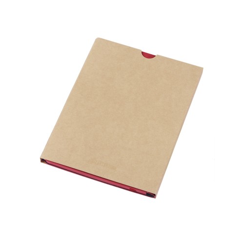 Блокнот А5 "Notepeno Max", 96 листов 80 гр/м2 белой FSC бумаги, красный