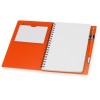 Блокнот "Контакт" с ручкой, оранжевый