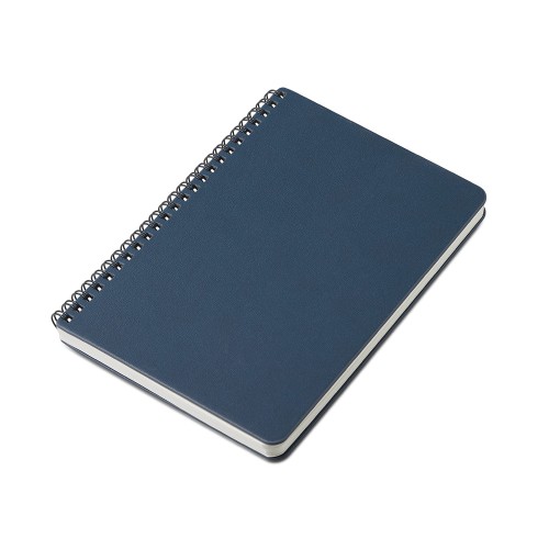 Блокнот А5 "Dante" из искусственной кожи на спирали, темно-синий