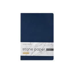 Тетрадь с каменной бумагой А5 "Carrara" 40 л., линейка, темно-синий