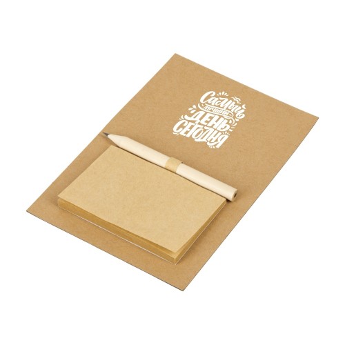 Магнит с блокнотом и карандашом для заметок "Magny", натуральный