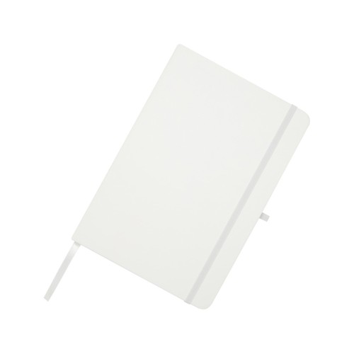 Teak блокнот А5 из переработан. материала в твердой обложке с линован. страницами - Белый