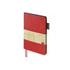 Блокнот А5 "Boston", красный с серым срезом