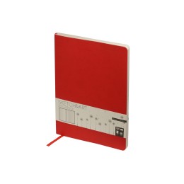 Скетчбук "Sketch & Art" в мягком переплете 179х250 мм, 80 л. бежевой бумаги 100 гр., красный