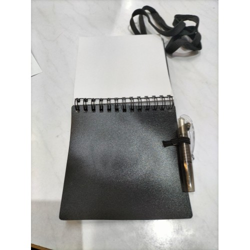 Блокнот А6 "Журналист" с ручкой, черный (Р)